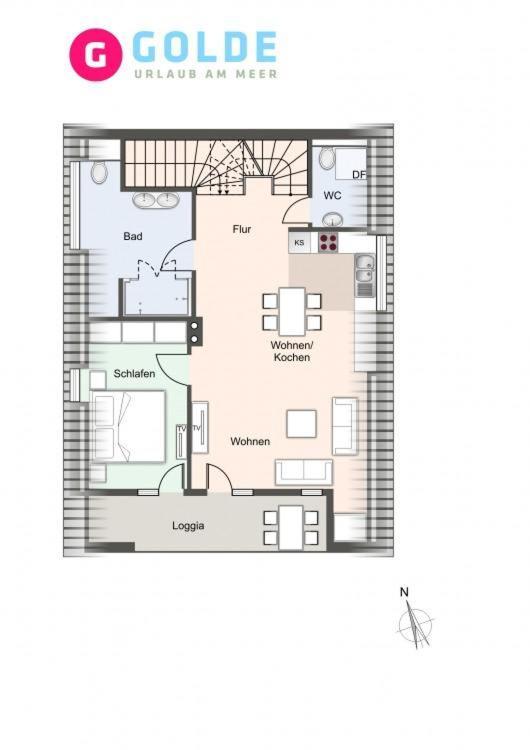 Appartementhaus Olsdorfer Strasse Appartement Gluecksmomente Oben Sankt Peter-Ording Buitenkant foto